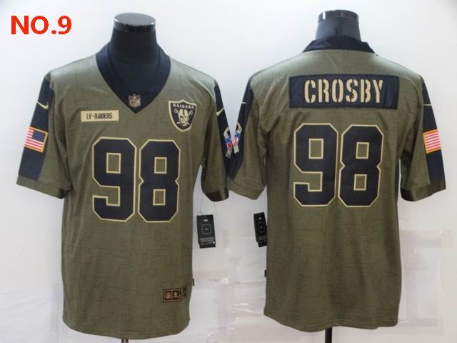 Men's Las Vegas Raiders 98 Maxx Crosby Jersey NO.9;